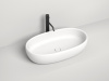 Раковина из искусственного камня S-Stone Salini LUCE 110721M 70х40 накладная цвет белый без отверстий под смеситель